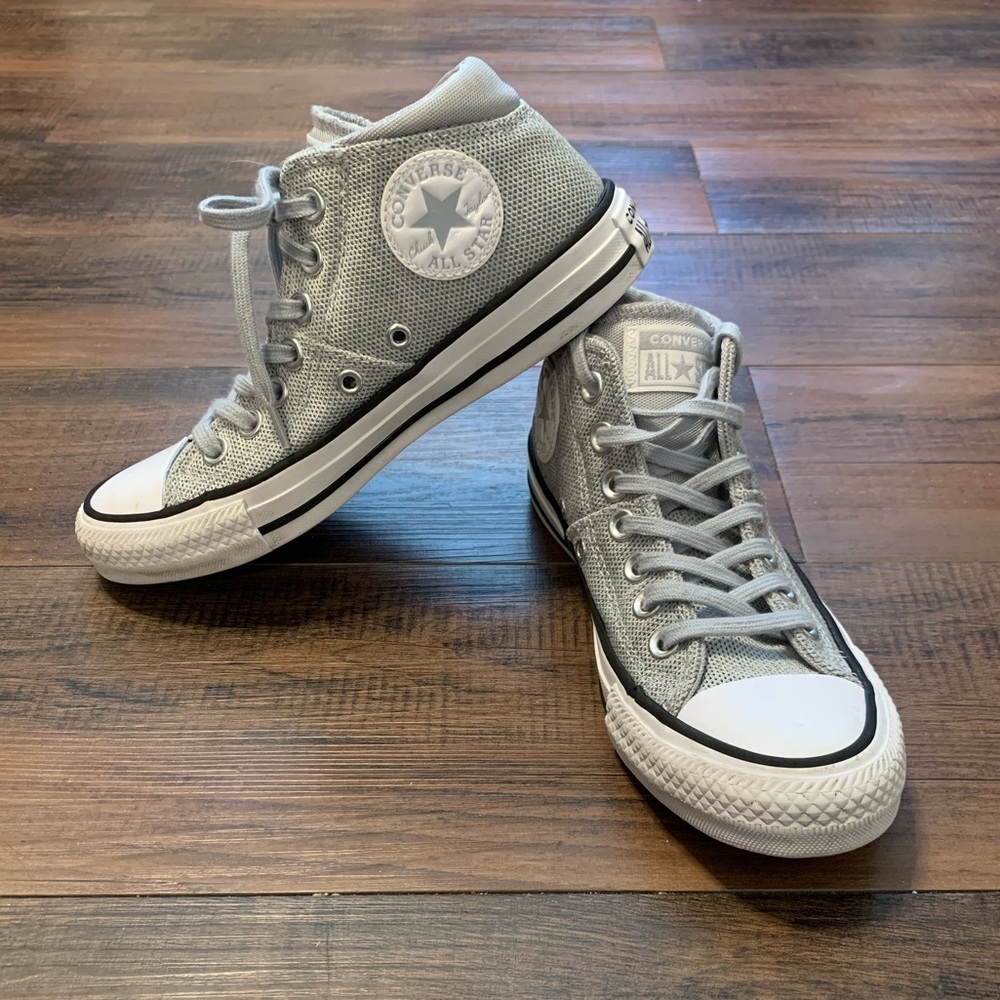 Gray Mesh High Top Converse